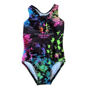 GK Katelyn Ohashi Leotard Girls CM 6-7 Neon Gymnastics Leo Drop It Like Its Hot